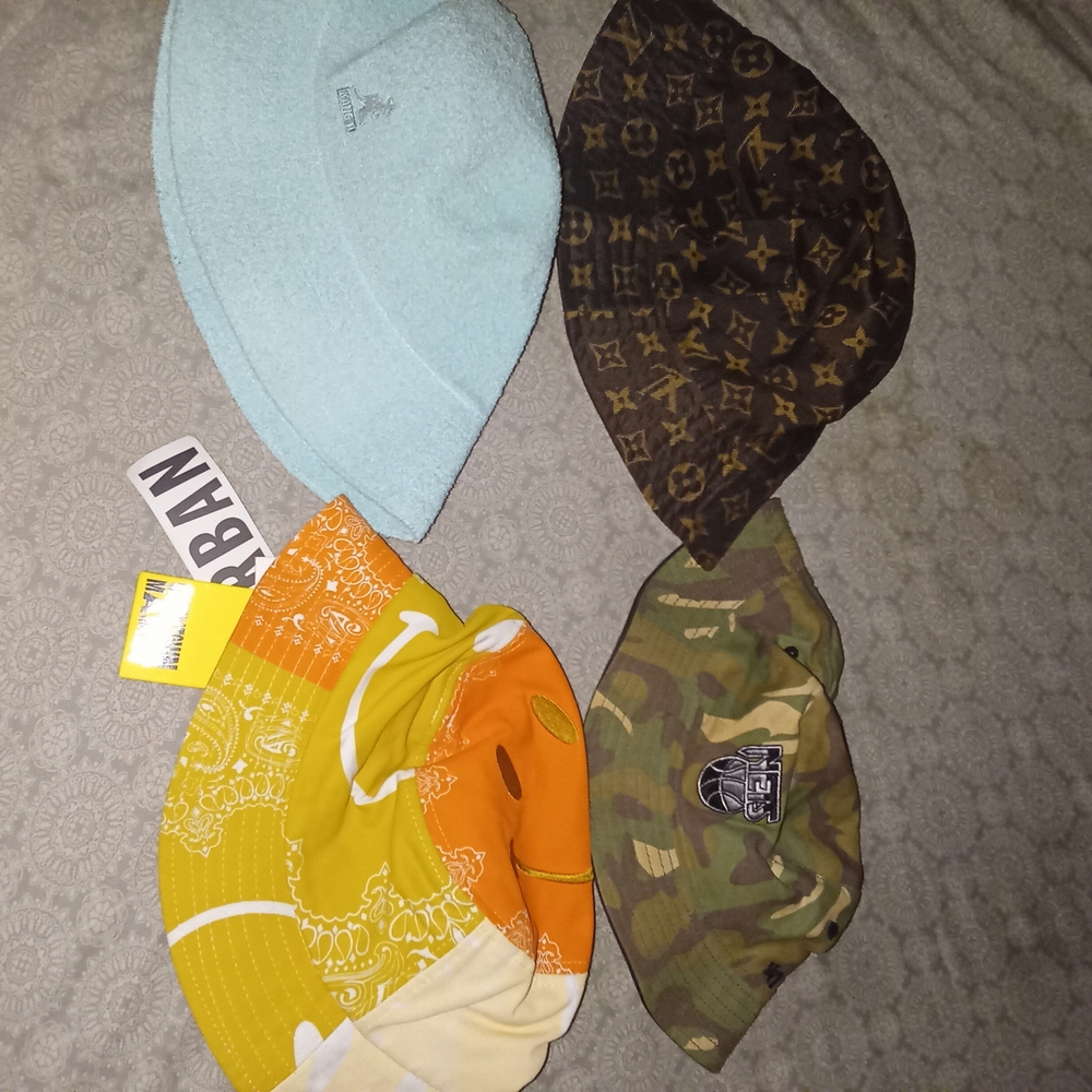 Louis Vuitton Kids Hat Collection - Light Blue, Brown, Yellow, Camouflage